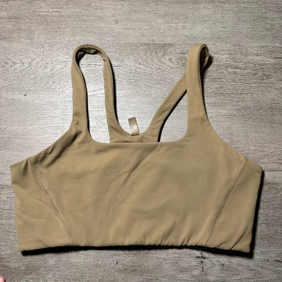 Free People Movement Never Better Square Neck Sports Bra Tan Med - Picture 2 of 5